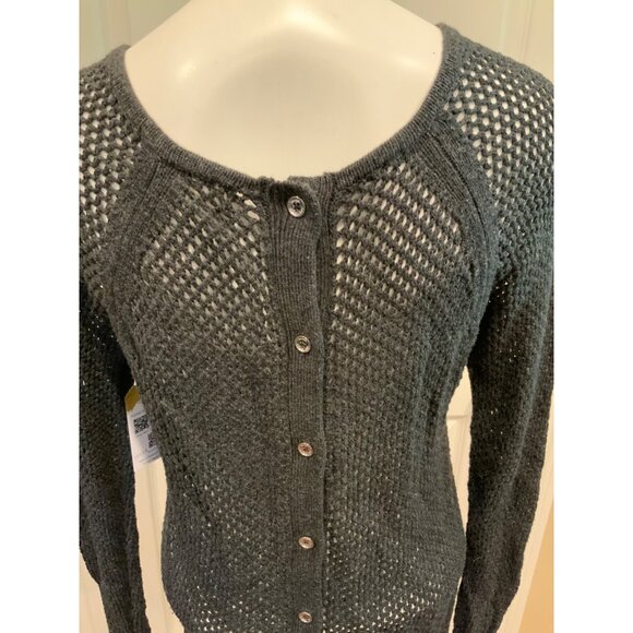 Michael Kors Gray Loose Knit Sweater W/ Buttons In Rear , Size Small - Picture 5 of 6